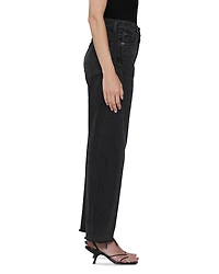 Luna High Rise Pieced Taper Jeans Possess