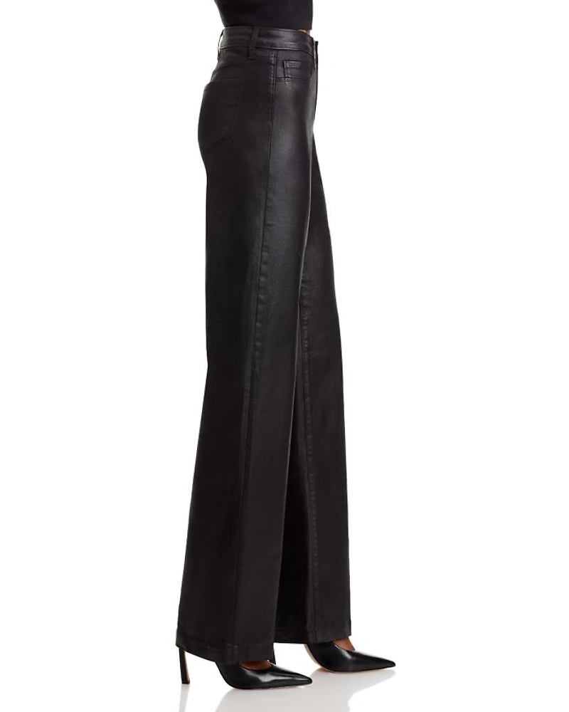 Clayton High Rise Wide Leg Jeans Noir Coated
