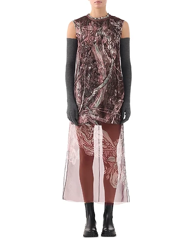 Jason Wu Collection Silk Printed Organza Sheath Dress