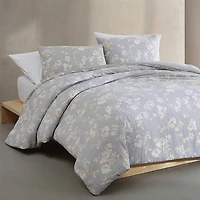 Calvin Klein Eternity Floral Cotton Gauze 3 Piece Comforter Set