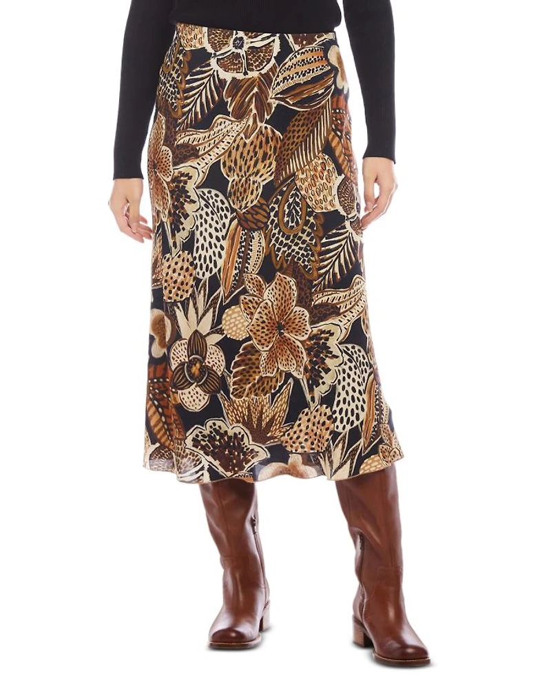 Printed Midi Skirt