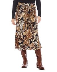 Printed Midi Skirt