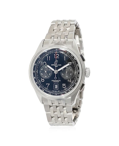 Pre-Owned Breitling Stainless Steel Premier B01 AB0145221B1A1 45.50 Watch