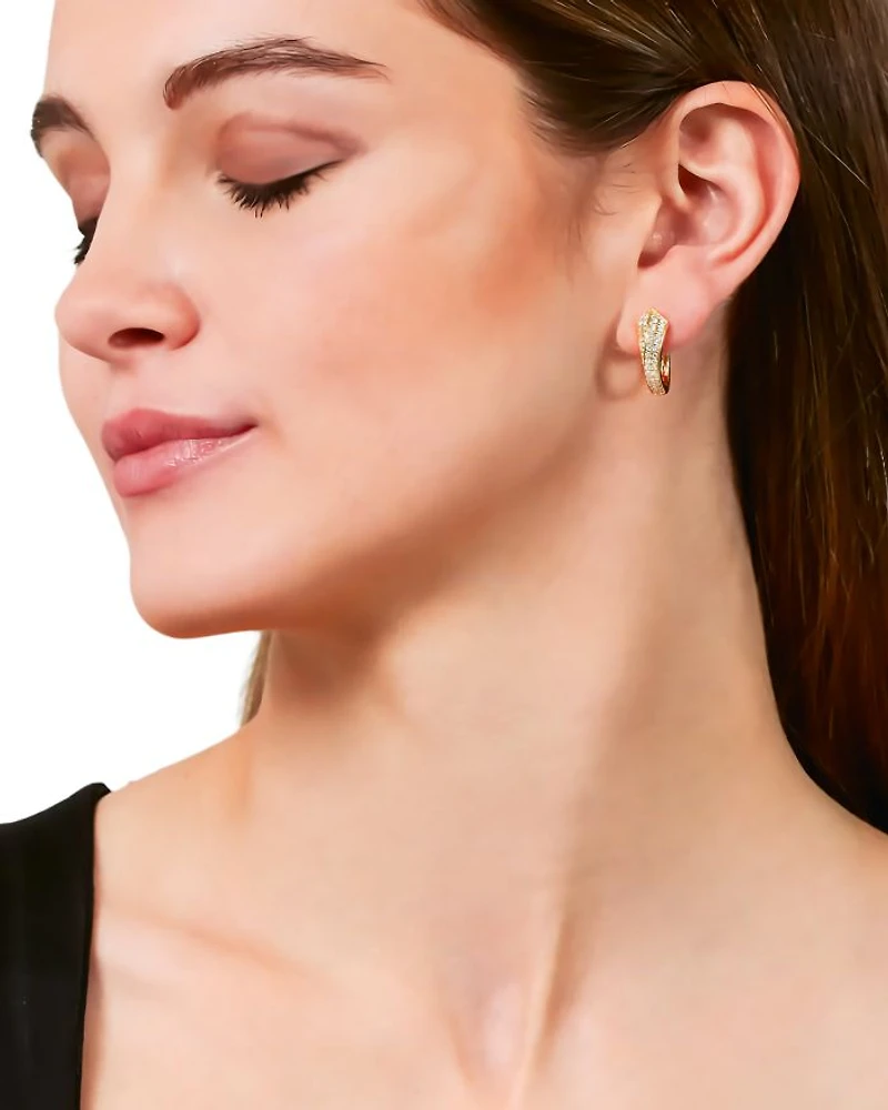 18K Yellow Gold Via Fiori Chiari Diamond Earrings, 0.82 tcw - Exclusive, Italy Campaign