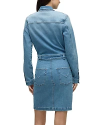 Reconstructed Denim Shirt Dress