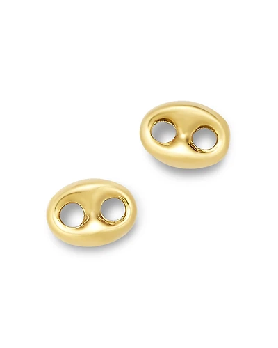 Zoe Chicco 14K Yellow Gold Heavy Metal Mariner Link Stud Earrings