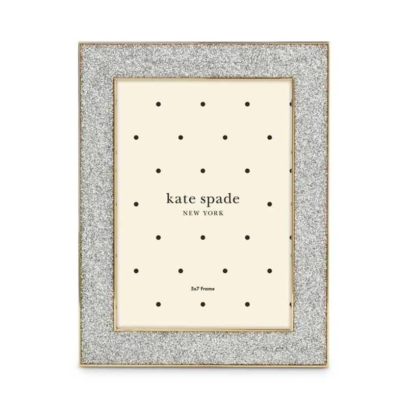 Sitting Pretty 5" x 7" Silver Glitter Frame