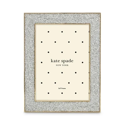 Sitting Pretty 5" x 7" Silver Glitter Frame