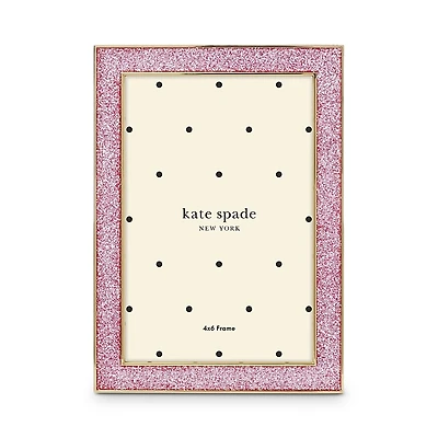kate spade new york Sitting Pretty 4 x 6 Pink Glitter Frame