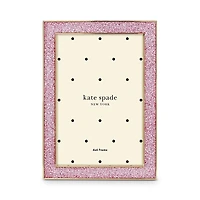kate spade new york Sitting Pretty 4 x 6 Pink Glitter Frame