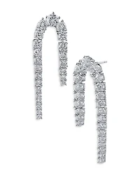 Kenneth Jay Lane Cubic Zirconia Graduated Open Arch Earrings
