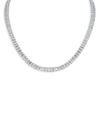 Kenneth Jay Lane Emerald Cut Cubic Zirconia Tennis Necklace