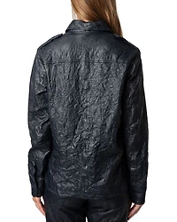 Taska Cuir Froisse Leather Shirt