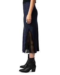 Jayla Jacquard Silk Skirt