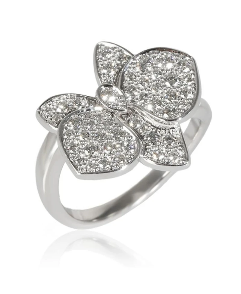 Caresse d'Orchidees 18K White Gold Fashion Ring