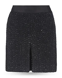 Metallic Tweed Mini Skirt