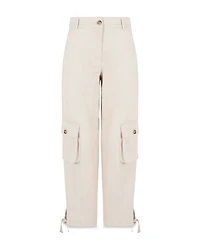 Stretch Cotton Gabardine Trousers with Carpenter Pockets