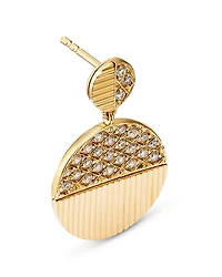 14K Yellow Gold Diamond Drop Earrings, 0.34 tcw