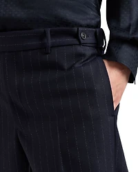 Wool Stretch Stripe Regular Fit Pants