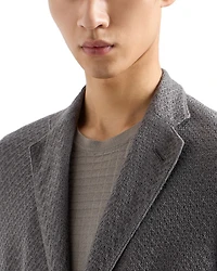 Modern Fit Ultra Lightweight Wool Jacquard Knit Sport Jacket