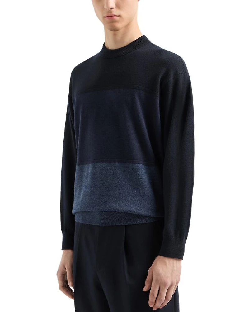 Color Block Crewneck Sweater