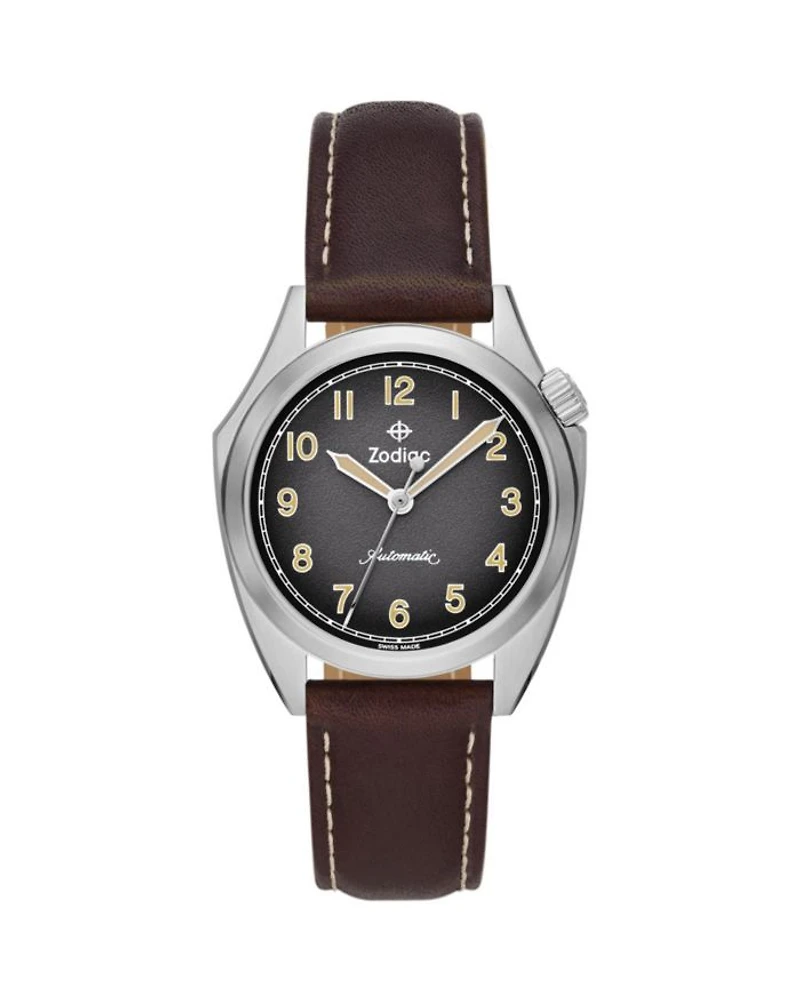 Field Olympos Automatic Leather Watch, 40mm