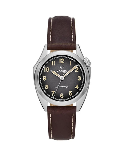 Field Olympos Automatic Leather Watch, 40mm