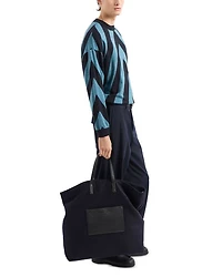 Diagonal Pattern Crewneck Sweater