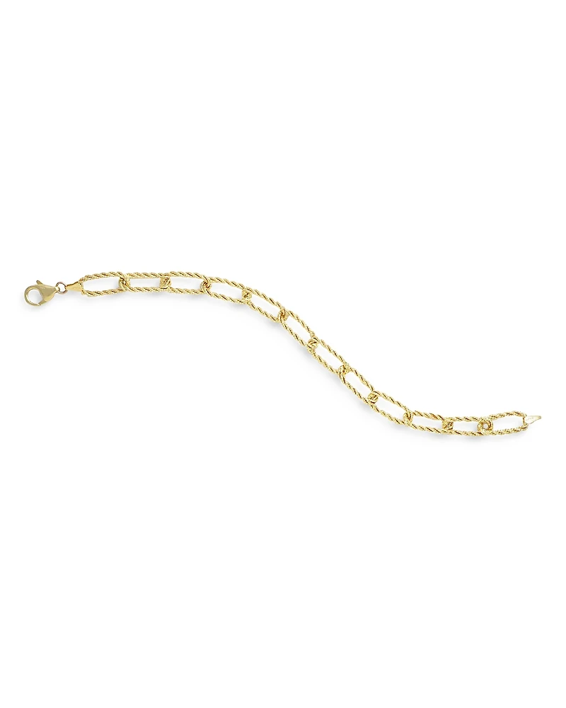 Alberto Amati 14K Yellow Gold Twist Style Paperclip Link Bracelet