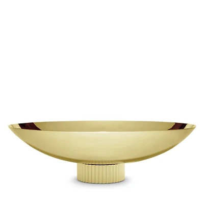 Striations Fruit Bowl, Gold Tone