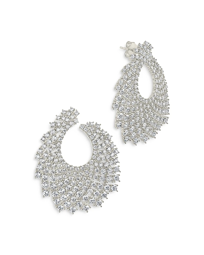 Sterling Forever Viola Stud Earrings