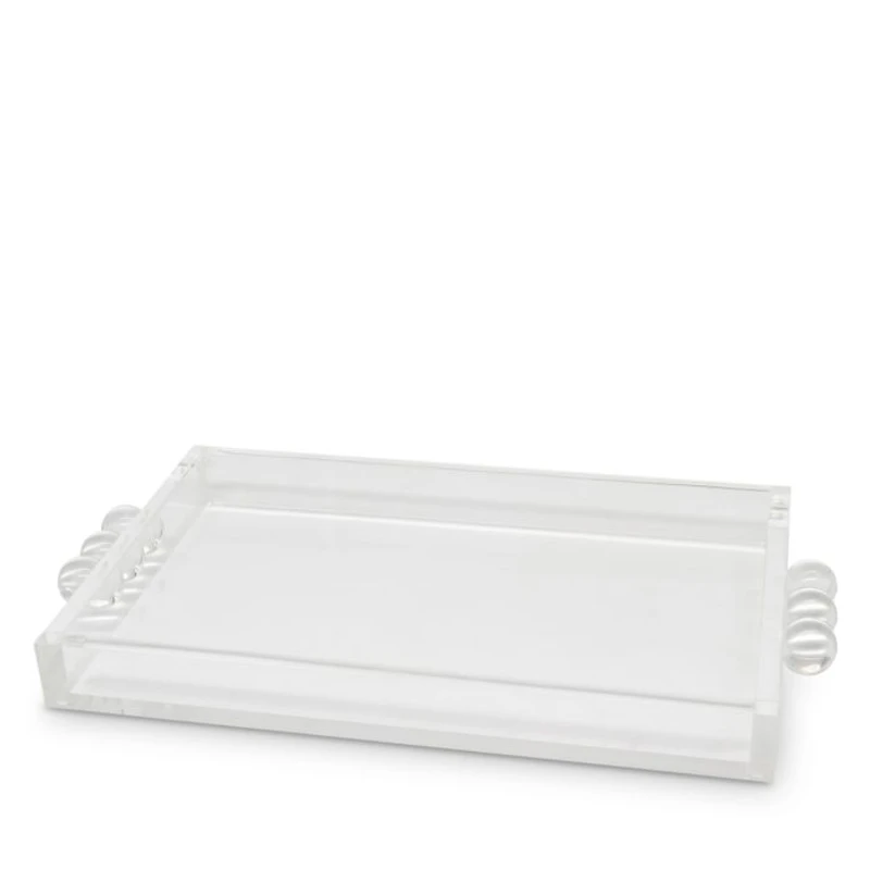 Lucite Tray with Bubble Handles