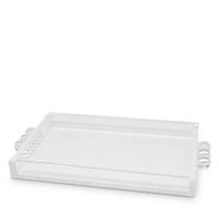Lucite Tray with Bubble Handles