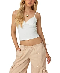 Edikted Gila Lace Trim Tank Top