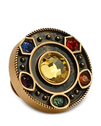Infinity Stones Antique Gold Tone Lapel Pin