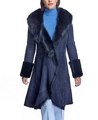 Hooded Shearling Coat