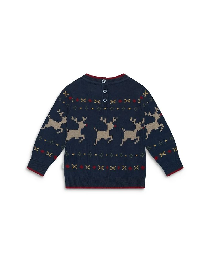 Unisex Reindeer Fair Isle Sweater - Baby