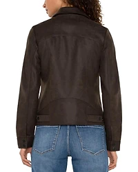 Faux Leather Moto Jacket
