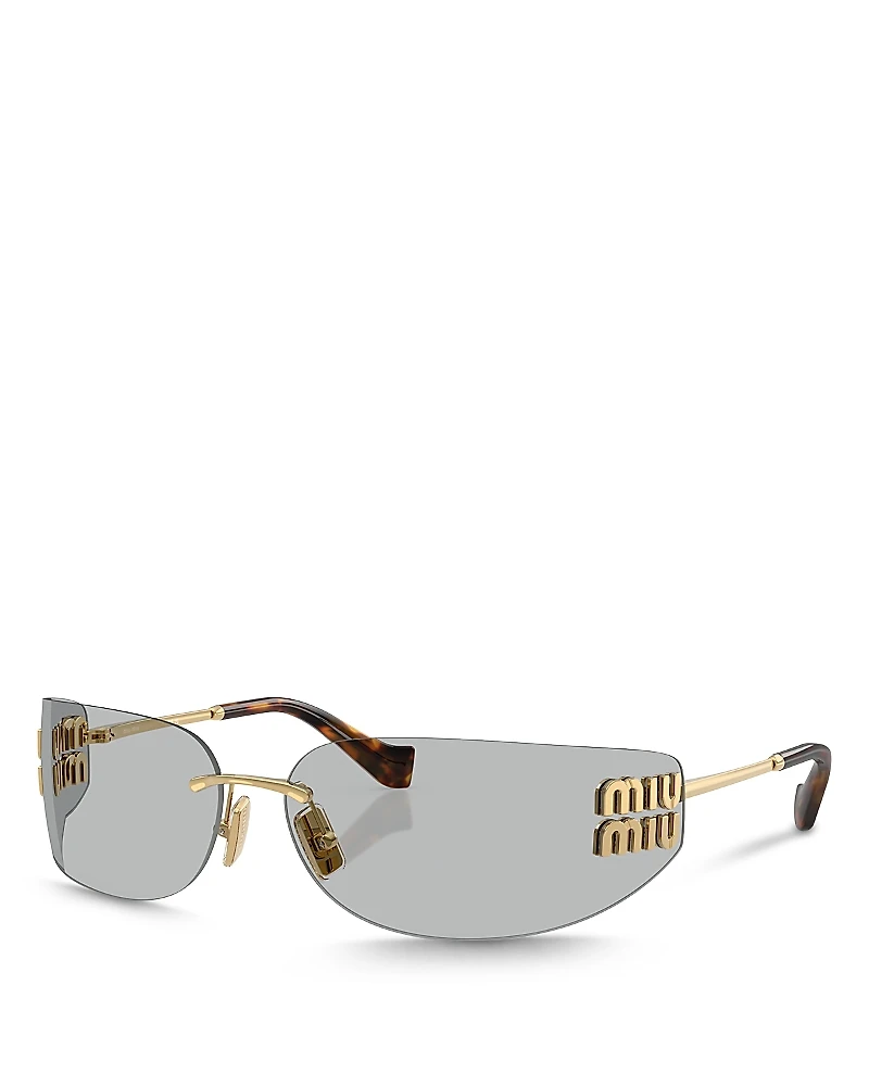 Miu Rectangle Sunglasses, 75mm