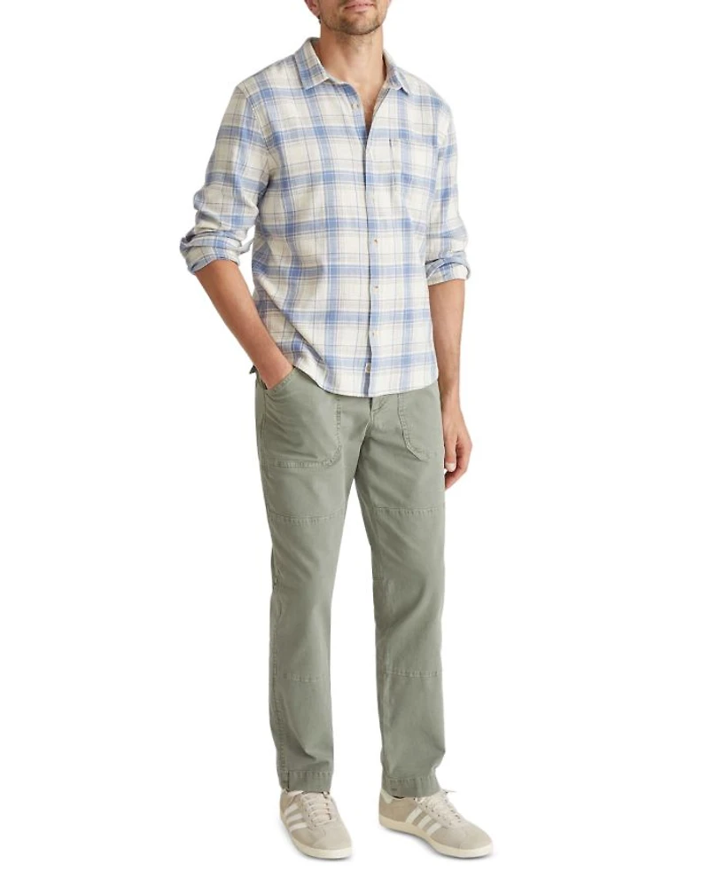 Cotton Stretch Plaid Regular Fit Button Down Selvage Shirt