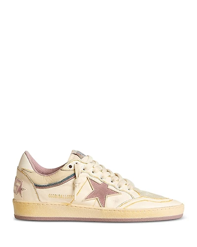 Golden Goose Women's Ball Star Almond Toe Patch Sneakers