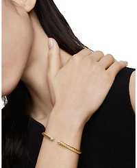 Cable Flex Bracelet 18K Yellow Gold with Diamonds, 4mm