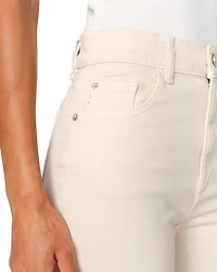 Patti High Rise Straight Jeans Ecru
