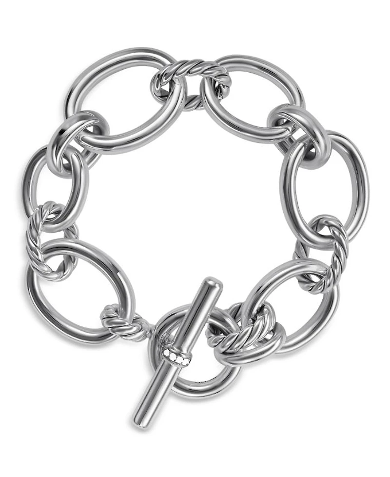 Sterling Silver DY Mercer Diamond Link Bracelet