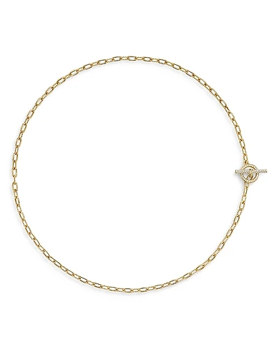 Dy Madison Pave Diamond Toggle Chain Necklace