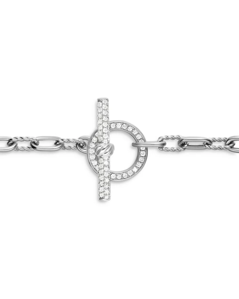 DY Madison® Toggle Chain Bracelet Sterling Silver with Diamonds