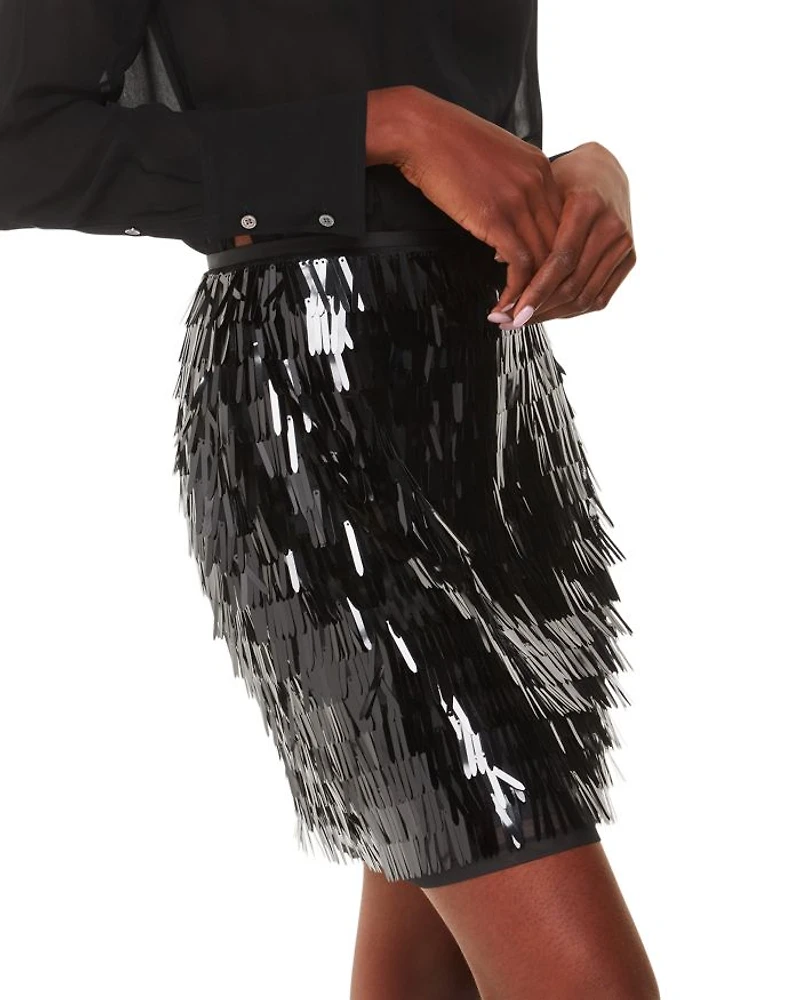 Sword Sequin Mini Skirt