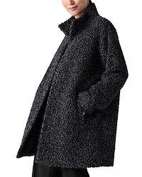 High Collar Boxy Long Sleeve Coat