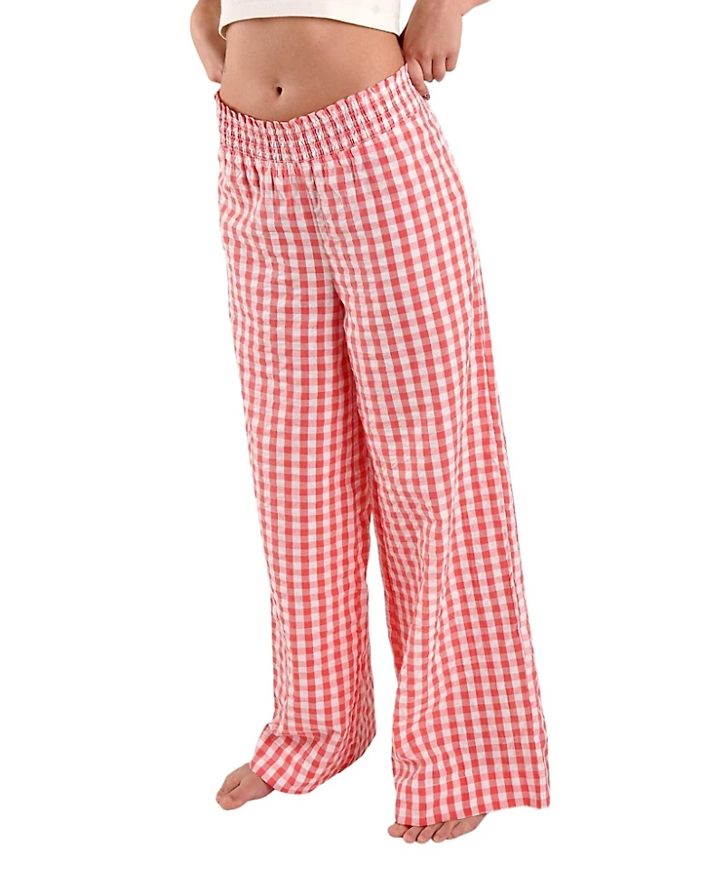 Peachaus Women's Chicory Striped Woven-Cotton Pajama Pants