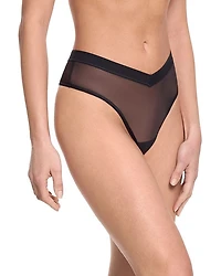 Mesh High Cut Thong Panties